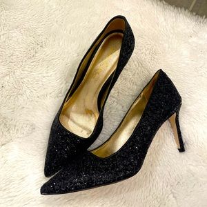 Lilly Pulitzer black sparkly heels